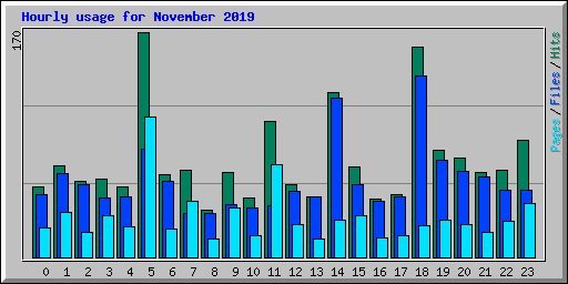 Hourly usage for November 2019